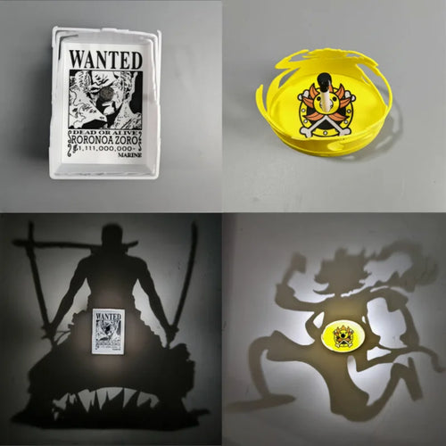 Premium Anime Shadow Projector Lamp – Zoro - Luffy